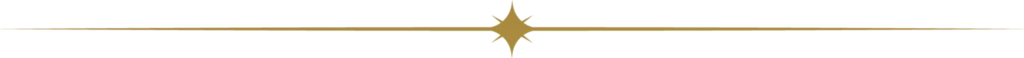 Ligne dorée fine avec étoile centrale, élément graphique de séparation sur fond transparent.