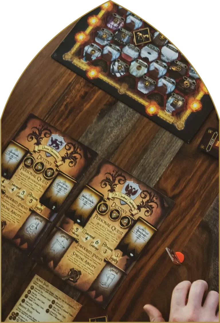 un plateau de jeu de rôle original disposé sur une table